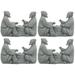 4 pcs Zen Garden Adornments Outdoor Chinese Elder Landscape Statues Chess Player Ornaments