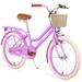 Multiple Colors,Girls Bike with Basket for 7-10 Years Old Kids,20 inch wheel ,No Training Wheels Included