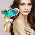 EHQJNJ Promise Rings for Her Pink Flower Brystal Buterfly Ring Buterfly Ring Diamond Ring Gift Ring Peacock Shape Peacock Ring Diamond Ring Big Diamond Ring