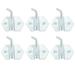 6 Pcs Tool Hanging Board Hook Storage Rack Single Oblique Double Wrench Shelf Accessories Hole 6pcs (double ) Metal Pegboard Hooks for Tools Organization Mirrors