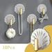 10PCS Acrylic Transparent Hook Strong Adhesive Kitchen Living Room Bathroom Wall Multifunctional Towe Key Clothes Hats Storage