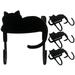 4 Pcs Door Hook Decor over Door Hanger Wall Hooks for Hats Black Clothes Hangers Door Back Clothing Organizer Child