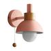 Living Room Porch Aisle Lamp Nordic Minimalist Modern Bedroom Bedside Lamp Macaron Wall Lamp(Pink)