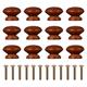 12pcs Round Wood Drawer with Screw Unfinished Cabinet Pulls Handles for Drawer Wardrobe Dresser Furniture Accessories