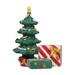 1 Set Christmas Aquarium Decoration Xmas Tree Figure Present Box Miniature Resin Landscape Ornaments for Holiday Tank Supplies Table Decor