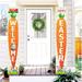 Hanety New Easter Decorations Easter Basket Stuffers Easter Decorations Banner Porch Sign Welcome Hanging Front Door Decor Happy Easter Banner