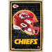 NFL Kansas City Chiefs - Neon Helmet 23 Wall Poster 22.375 x 34 Framed