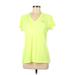 Under Armour Active T-Shirt: Yellow Solid Activewear - Women's Size Medium