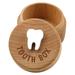 Huanledash Wood Baby Teeth Box Round Small Heavy Duty Lost Tooth Keepsake Storage Saver Container Box Birthday Baby Shower Boys Girls Gift