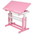Tectake Writing Desk With Drawer - Pink