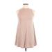 Forever 21 Casual Dress - A-Line Crew Neck Sleeveless: Tan Print Dresses - Women's Size Medium