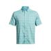 Under Armour Men's Drift Tide 2.0 Plaid Short Sleeve Shirt, Sky Blue SKU - 731594