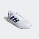 Sneaker ADIDAS SPORTSWEAR "COURTBLOCK" Gr. 44, blau (cloud white, dark blue, halo silver) Schuhe Schnürhalbschuhe