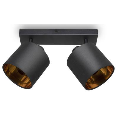 PACO HOME Wandleuchte "ANIKA", schwarz (schwarz, gold), Ø 12,2cm H: 19cm, Lampen, Deckenstrahler Image