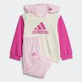 Trainingsanzug ADIDAS SPORTSWEAR "I CB FT JOG" Gr. 62, pink (ivory, semi lucid fuchsia, clear pink) Kinder Sportanzüge Jogginganzüge