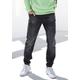 Jogger Pants JOHN DEVIN "Jogg Pants", Herren, Gr. L (52/54), N-Gr, schwarz (schwarz, denim), Jeans, Obermaterial: 65% Baumwolle, 33% Polyester, 2% Elasthan, Destroyed-Effekte, casual, bequem lang, Hosen Schlupfjeans, Joggpants mit elastischem Bund...
