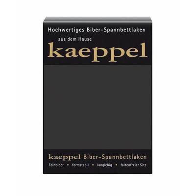 Spannbettlaken KAEPPEL "Spannbettlaken Biber", grau (anthrazit), B:140-160cm L:200cm, Biber, Obermaterial: 100% Baumwolle, Laken, 100% Baumwolle, kuschelig weich ideal für Winter Image