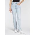 Bootcut-Jeans LEVI'S "725 High-Rise Bootcut" Gr. 28, Länge 30, blau (what's my name) Damen Jeans