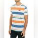 Levi's Shirts | Levi's Blue Orange White Striped Short Sleeve Tee Size S (Men) M - L (Women) | Color: Blue/Orange | Size: S