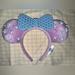 Disney Accessories | Disney Authentic Disneyland/ Disney World Minnie Mouse Beaded Ears Headband | Color: Blue/Purple | Size: Os