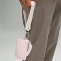 Lululemon Athletica Accessories | Lululemon Dual Pouch Wristlet- White Opal/Flush Pink | Color: Cream/Pink | Size: Os