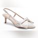 Kate Spade Shoes | Kate Spade Marseille Satin Bow Slingback Pumps Sz 11 Champagne Ivory Pointed Toe | Color: Cream/Tan | Size: 11