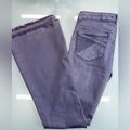 Free People Jeans | Free People Funky Flared Lavender Gray Mid Rise Jeans 27 | Color: Gray/Red | Size: 27