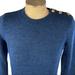 J. Crew Sweaters | J.Crew Sweater, Gold Button Shoulder Detail, Crewneck Sweater, Size Xs, Nwt | Color: Blue/Gold | Size: Xs