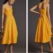 Anthropologie Dresses | Anthropologie Maeve Lace Up Midi Dress Size Small Petit | Color: Orange/Yellow | Size: Sp
