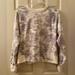 Athleta Tops | Athleta Farallon Print Sweatshirt Size Medium White Grey Athleisure | Color: Gray/White | Size: M