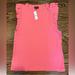 J. Crew Tops | New J.Crew Women’s Rib Ruffle Sleeve Top Tea Rose Size Large Nwt | Color: Pink | Size: L