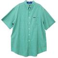 Ralph Lauren Shirts | Chaps Ralph Lauren Men Shirt Size L Green Preppy Plaid Classic Short Sleeve Top | Color: Green/White | Size: L