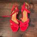 J. Crew Shoes | Jcrew Low Block Heels | Color: Red | Size: 9