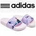 Adidas Shoes | Disney Frozen Collaboration With Adidas Slides | Color: Blue/Purple | Size: Kids Size 6 / Ladies Size 8