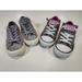 Converse Shoes | Converse All Star Girls Size 13 Shoes Lot Of 2 Purple Shiny 363093c Gray 664653f | Color: Gray/Purple | Size: 13g