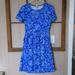 Lularoe Dresses | Lularoe Amelia Dress Paisley Size Small | Color: Blue/White | Size: S