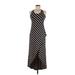 Venus Casual Dress - Maxi: Black Stripes Dresses - Women's Size Medium