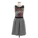 Weston Casual Dress - A-Line Scoop Neck Sleeveless: Gray Color Block Dresses - Women's Size Medium