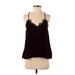 Cami NYC Sleeveless Blouse: Burgundy Tops - Women's Size X-Small