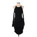 Lanston Casual Dress - Bodycon: Black Solid Dresses - Women's Size X-Small