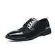 Ninepointninetynine Oxford Shoes for Men Lace Up Two Tone Patchwork Cap Toe Vegan Leather Block Heel Non Slip Anti-Slip Party (Color : Black, Size : 9 UK)