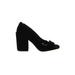 1.State Heels: Slip-on Chunky Heel Cocktail Party Black Print Shoes - Women's Size 8 1/2 - Peep Toe
