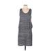 Lou & Grey Casual Dress - DropWaist Scoop Neck Sleeveless: Gray Marled Dresses - Women's Size Medium