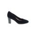 Giani Bernini Heels: Pumps Chunky Heel Classic Black Print Shoes - Women's Size 10 - Almond Toe
