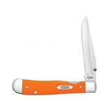 Case Orange Synthetic - Kickstart TrapperLock Folding Knive w/Belt Clip Surgical Steel Clip Blade Orange Synthetic Handle 4.125in Closed 80511