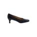 Salvatore Ferragamo Heels: Pumps Kitten Heel Classic Black Print Shoes - Women's Size 10 1/2 - Almond Toe