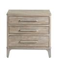 Birch Lane™ Mauve 28" Tall 3 - Drawer Solid Wood Nightstand in Gray Wood/Metal in Gray/Green | 28 H x 28 W x 17 D in | Wayfair