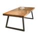 17 Stories Wyvonia Dining Table Wood/Metal in Black/Brown/Gray | 29.5 H x 118.1 W x 39.4 D in | Wayfair F637A5CCE73B4BFCBF8DA847B07E6463