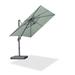 Arlmont & Co. Rilei Outdoor 96" Eco-Friendly Olefin Fabric Square Cantilever Umbrella w/ Gray Base in Green | 96 H x 96 W x 96 D in | Wayfair