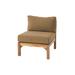 Willow Creek Designs Monterey Teak Outdoor Armless Lounge Chair w/ Sunbrella Cushions Wood in Brown | 29.75 H x 29.5 W x 32.25 D in | Wayfair